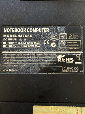 Turbox laptop used for parts without HDD