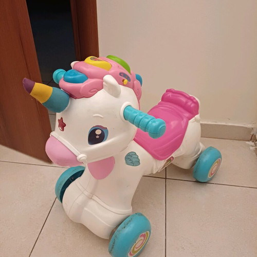 AS Unicorn Baby Clementon 12m+ educational toy used, Greek songs