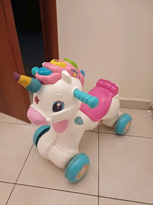 AS Unicorn Baby Clementon 12m+ educational toy used, Greek songs