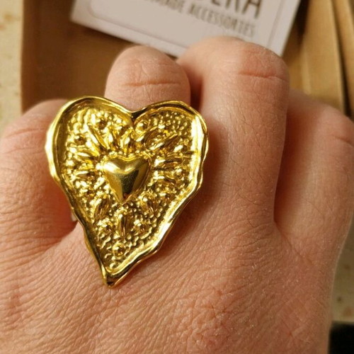Adjustable ring new, gold-colored