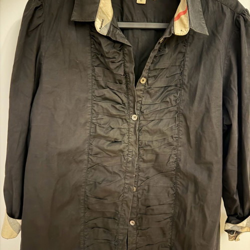 Burberry London women's cotton shirt like new, black, size M