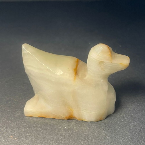Vintage Handmade Onyx Duck Decorative Figurine from Mexico used