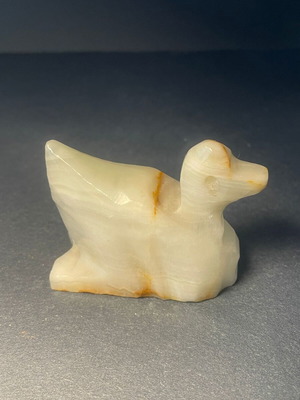 Vintage Handmade Onyx Duck Decorative Figurine from Mexico used