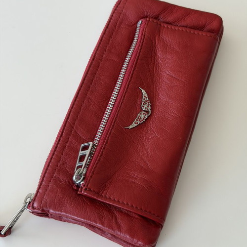 Zadig & Voltaire Red Leather Wallet like new