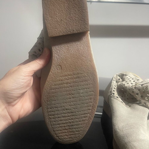 Suede ankle boots like new, size 41, ice color, spring style
