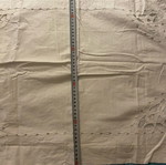 Pillowcase with cutwork embroidery used, button closure