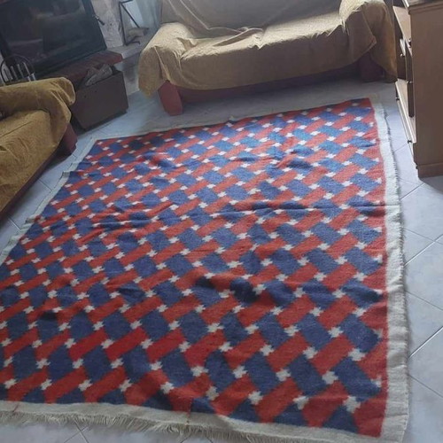 Handmade velentza new with red, white and blue patterns 2.06x2.43
