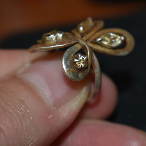 Rare silver ring 925 used, 1900-1950