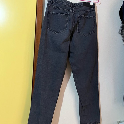 Stradivarius mom regular fit jeans like new, black, size L