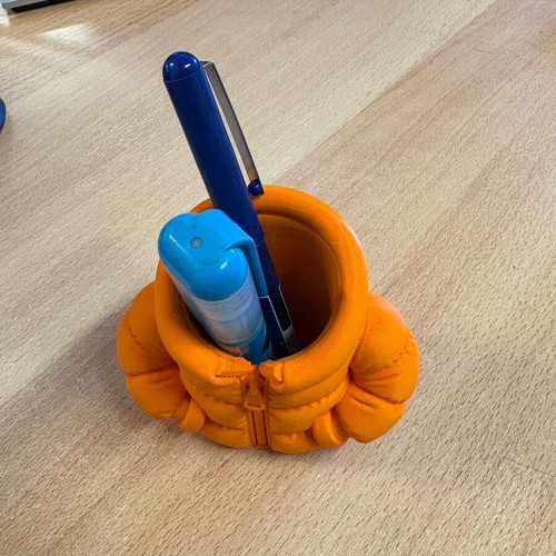 Puffer Jacket 3D Printed Pencil Holder new, decorative desk accessory