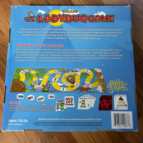 The Ladybug Game used educational board game