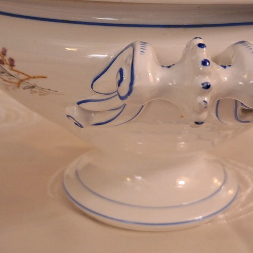 Russian porcelain dinnerware set 1890 vintage like new with hand painting
