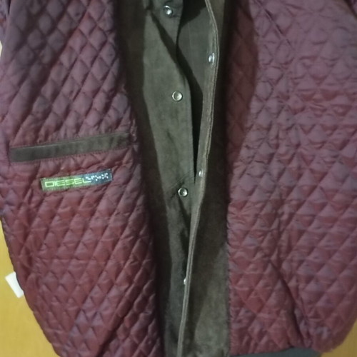 Diesel leather castor men's biker jacket like new, dark brown