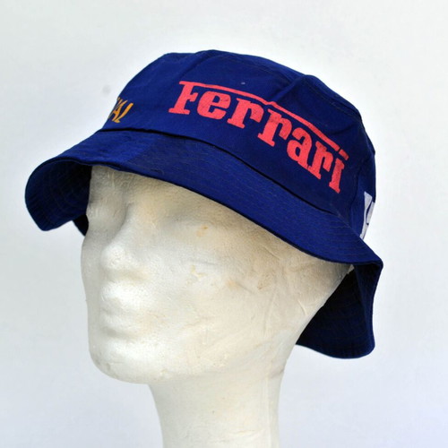 Ferrari bucket hat blue like new with large logo
