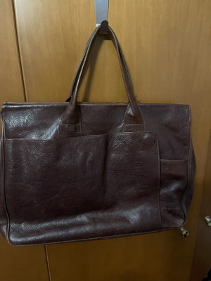 Forest leather professional bag used, large brown briefcase