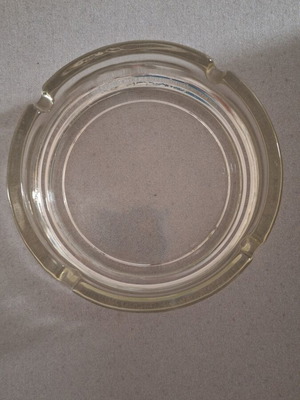 Large deep glass ashtray 13 cm