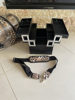 Sibel Professional Leopard Print Vanity Makeup Case
