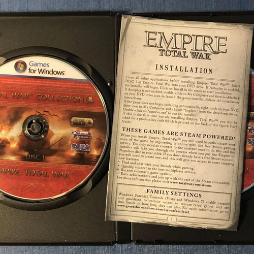 Empire Total War Collection PC DVD ROM game used