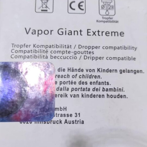 Ατμοποιητής Vapor Giant Extreme Black Edition σαν καινούργιος με έξτρα tank και drip tip