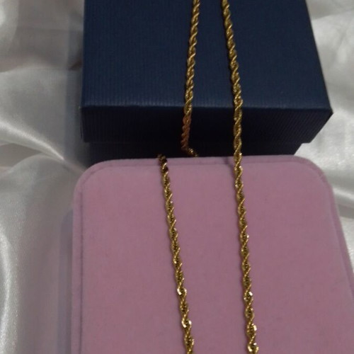 Cross with long steel chain new in gift box
