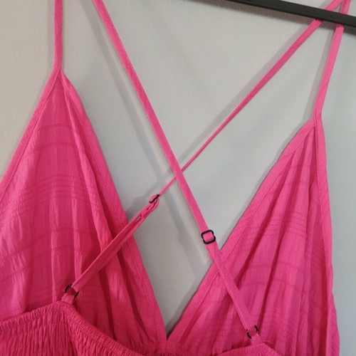 Maxi summer dress like new, fuchsia