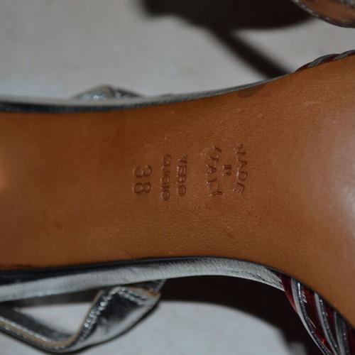 Pollini silver summer sandals like new, leather