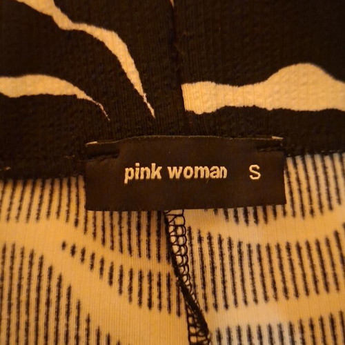 Elastic pants Pink Woman like new, size S 36 8, black and white