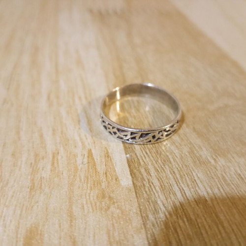 Silver carved ring 925, size 58