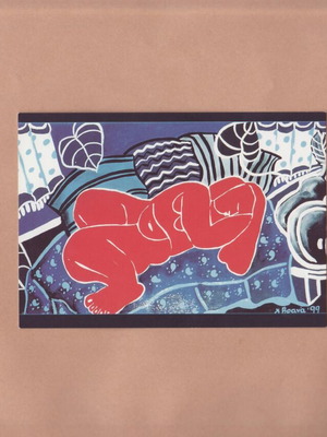 PostArt Cards #530 Gioupi Vrana Kakourgioti "Nude Reclining on Couch" like new, 1999