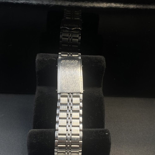 Seiko 5 Baby Monaco automatic watch like new, blue dial, stainless steel bracelet