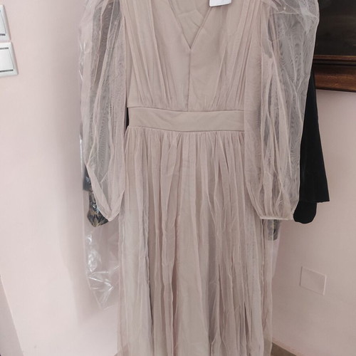 Tulle dress new, beige, size M, New Collection