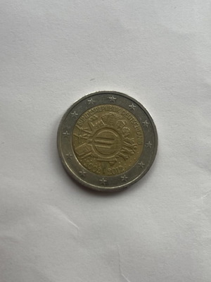 Commemorative 2 Euro Coin Germany 2012 10 Years Euro like new