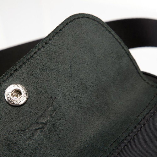 Longchamp Black Leather-Trimmed Crossbody Bag like new