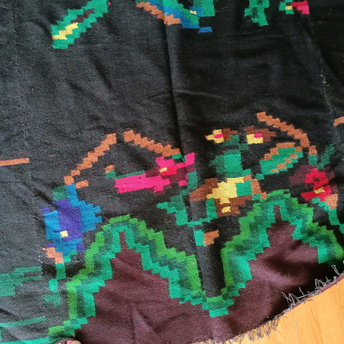 Handmade wool woven loom rug like new 250 x 360