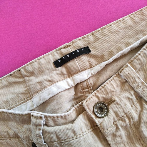 Sisley denim skinny beige jeans used, size 27 Y2K style