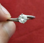 925 ring with diamond new, silver