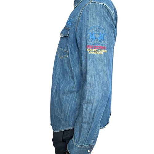 La Martina Buenos Aires denim shirt XL like new, blue
