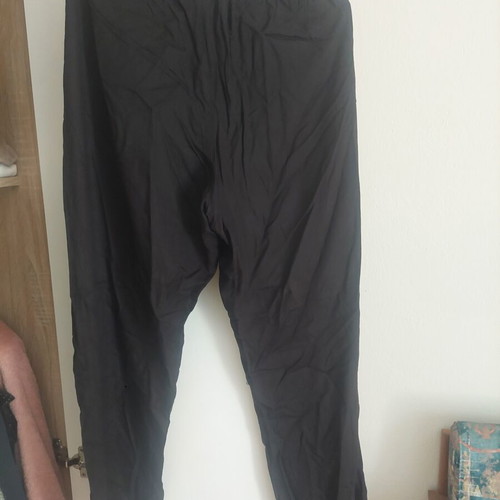 Nautica women's black fabric pants with elastic waistband, size small