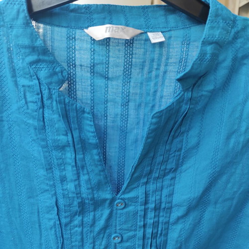 Max women's tunic blue turquoise, size XXL