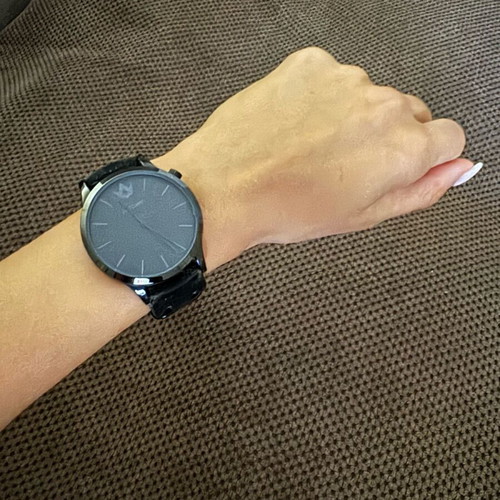 WatchMe unisex watch new, black rubber strap