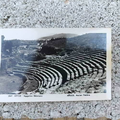 Postcard Ancient Theatre Argos used