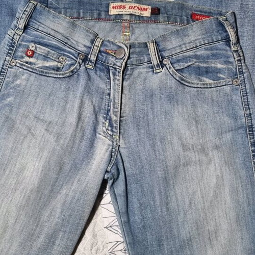 Miss Denim women's flared jeans size Small like new, blue