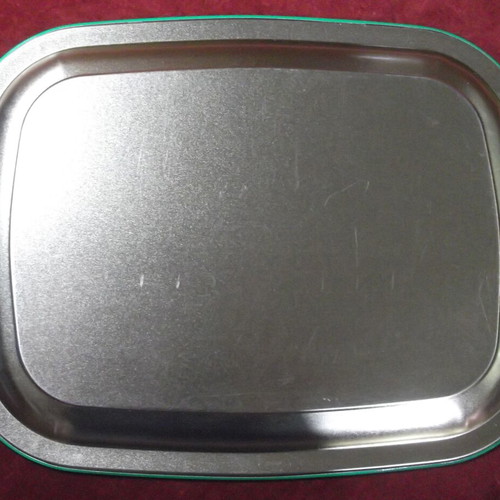 Metal serving tray Loumidis Papagalos used, rare Greek advertising
