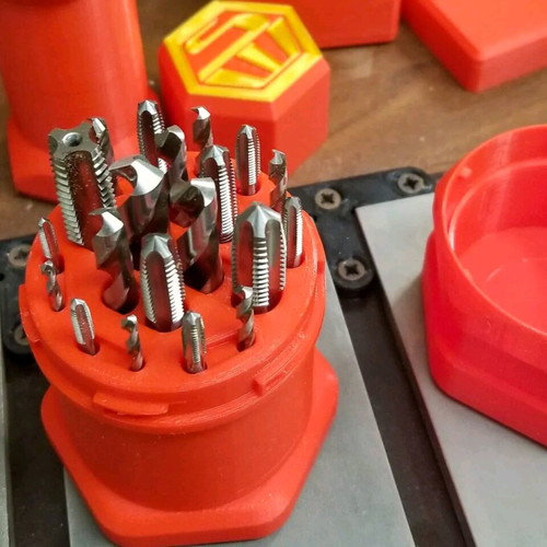 Drill Bit Case new, red color