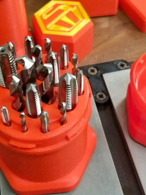 Drill Bit Case new, red color