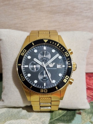 Emporio Armani men's watch in gold color like new