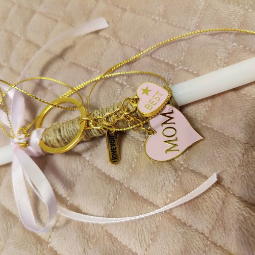 Easter candle Best Mom new with keychain