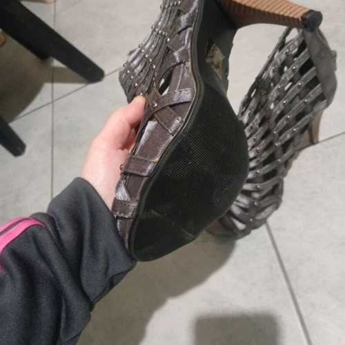 Exe heel sandals new, gray, size 38