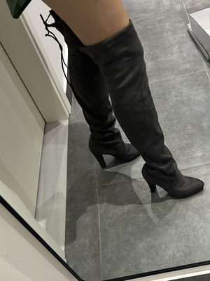 Steve Madden over-the-knee boots like new, black and grey, size 40
