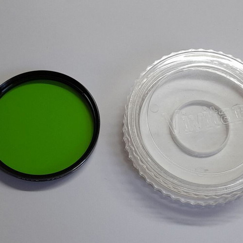 Vintage Vivitar 58mm Green X1 used metal screw-in filter with case